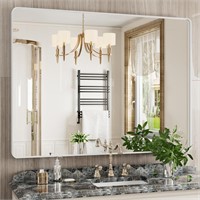 White Bathroom Mirror  48x36 Inch