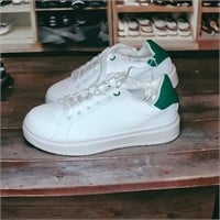 NEW Madden Girl White Green Fashion Sneakers