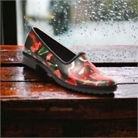 Like - New Cougar Ruby Rose Print Rain Shoe