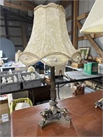 Brass Footed Table Lamp