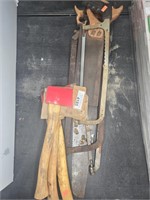 (5) HAND OR HACK SAWS & AXES