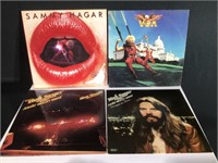2 Sammy Hagar & 2 Bob Seger Vinyl Record Albums