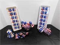patriotic red white and blue ornaments
