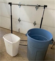 Trash Can & Rolling Clothes Rack