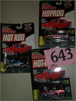 3 PACK RACING CHAMPIONS HOT RODS
