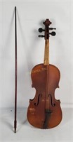 Vtg Unbranded Violin, Needs Work