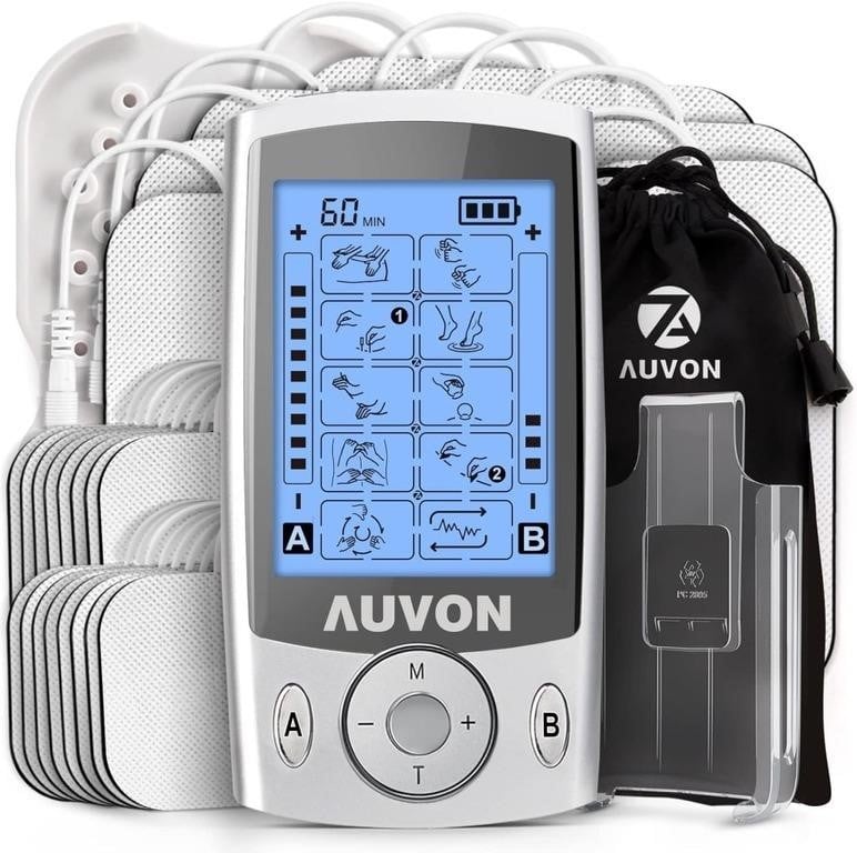 AUVON Dual Channel TENS Unit Muscle Stimulator (Fa