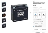 R6018  Yuasa Maintenance Free Battery - GYZ20L