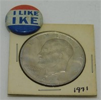Eisenhower Vintage Campaign Button (I LIKE IKE)