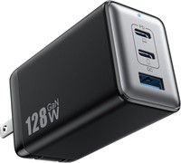 128W USB C Wall Charger,GaN III 3-Port Fast Chargi