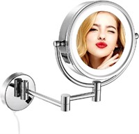GuRun 8.5 Inch LED Lighted Wall Mount Makeup Mirro