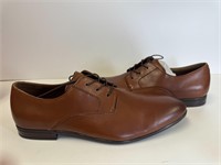 Aldo Men's Derby Brown Leather Lace Up Dress Shoes