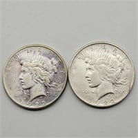 1922 D & 1922 S PEACE SILVER DOLLARS