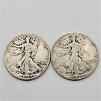 1944 & 1947 WALKING LIBERTY HALF DOLLARS