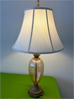 Iridescent Glass Base Table Lamp