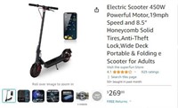 B2465 Electric Scooter 450W Powerful Motor,19mph