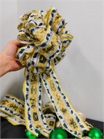 John Deere bow/ribbon and matching ornaments