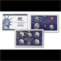 1999 United States Mint Proof Set 9 coins