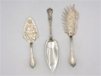(3) Tiffany Sterling Silver Serving Pieces. Late