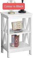 sogesfurniture Black Coffee End Table with 3-Tier