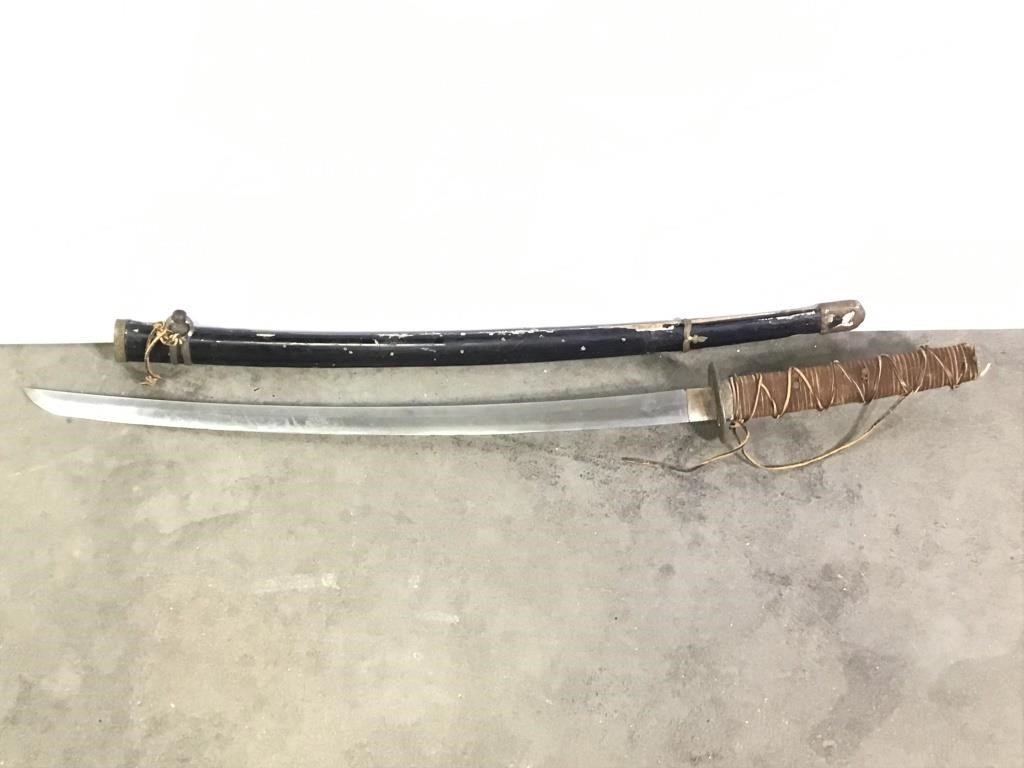 Antique Samurai Sword & Sheath