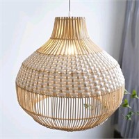 Teru Ji Kaikang Bamboo Pendant Light Fixture,19.7"