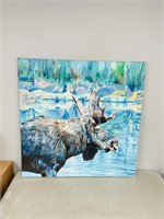 Large print on canvas "Moose"