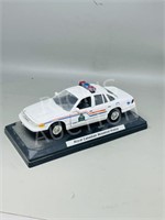 RCMP cast model cruiser on stand