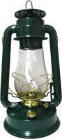 V&O 10" Supreme Brass Trim Oil Lantern, Green