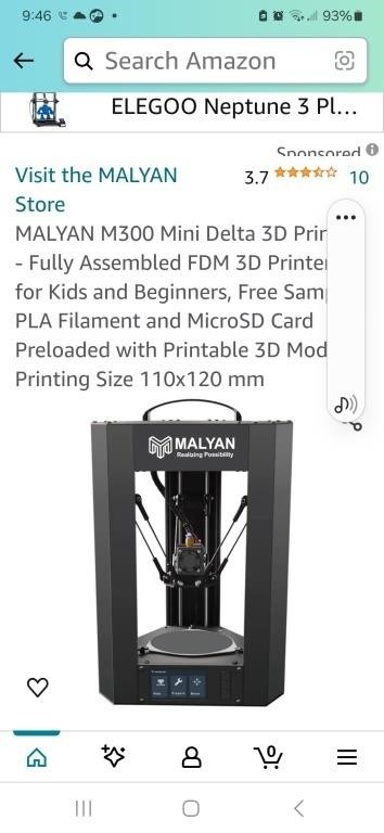 MALYAN  Desktop 3D Printer...plugged in and it