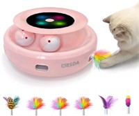 ORSDA 2in1 Cat Toys for Indoor Cats, Auto On/Off C