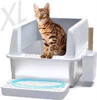 Freefa Stainless Steel Litter Box With High Sides,