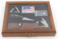 * Vintage USA Schrade Knife Storage Wooden Case