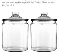 NEW Set of 2 Anchor Hocking Heritage Hill 1/2 Gal