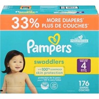 PAMPERS
Diapers Swaddlers for Active Baby. Size 4,
