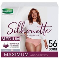 Depend Silhouette Women Underwear - Med  56ct