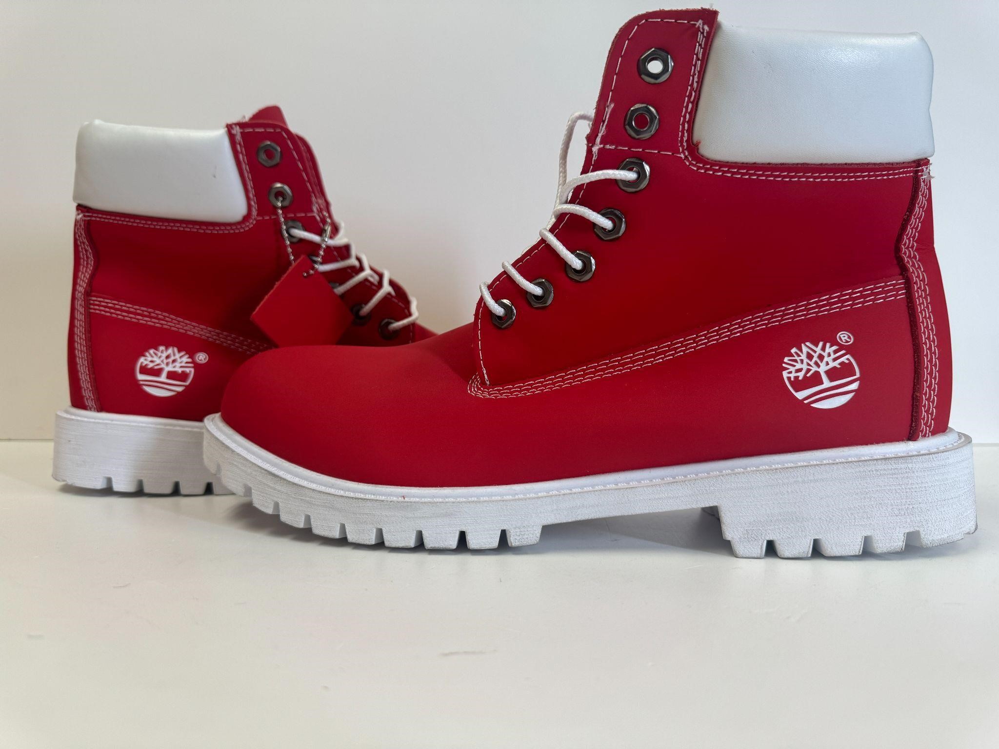 Timberland Men's 6" Red / White Waterproof Boots