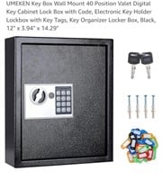 NEW Digital Lock Valet Key Box Wall Mount w/ Key