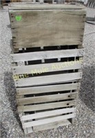 6 wood boxes/crates-13"tall,15"deep,21"across-