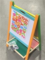 CHILDRENS DOUBLE SIDED ART EASEL 17.5x14x28IN