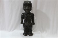 An Antique Cast Iron African Statue