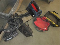 Large group of tool bags and carpenter built