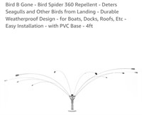 NEW Bird B Gone - Bird Spider 360° Repellent, 4ft