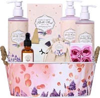 Body & EARTH 10 Pcs Spa Kit with Rosewater and Lav