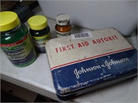 Vitamins & Old First Aid Kit