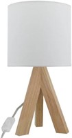 SR1145  SEDLAV Oak Table Lamp, Classic White Shade
