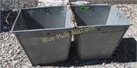 Dbl square buckets-10"tall,10"deep,22"long