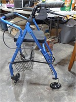 Folding Walker w/Seat and Hand Brakes