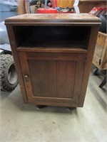 Wooden end table cabinet