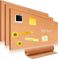 3 Pack Frameless Corkboard  35 x 47 Inches